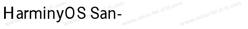 HarminyOS San字体转换